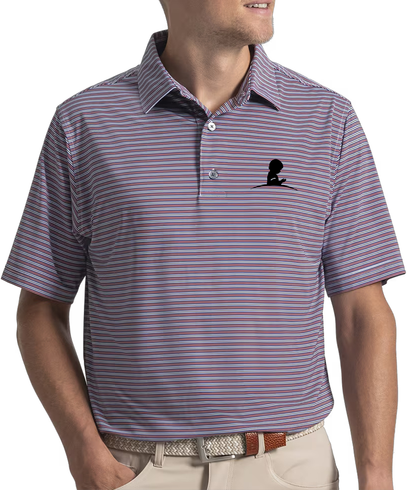 Primary image St. Jude FootJoy Horizon Stripe Lisle Polo - Vivid Violet